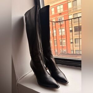 Dolce Vita Auggie Boots Black Heels Leather